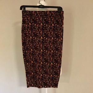 Veronica m leopard pencil skirt with slit